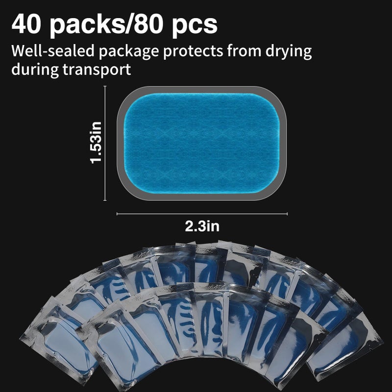 PAMASE 80Pcs Abs Stimulator Training Replacement Gel Sheet Pads for Abdominal Muscle Trainer, Accessory for Ab Workout Toning Belt - Image 5